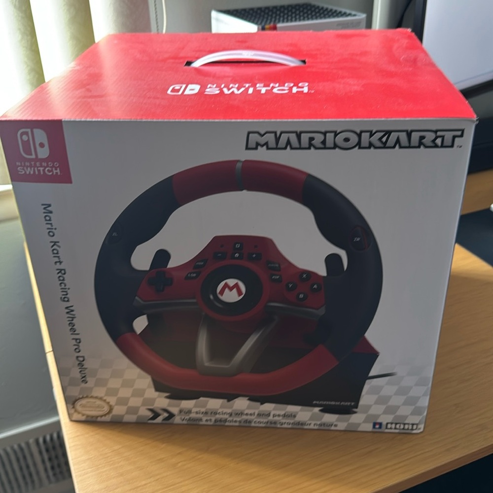 NEW & Sealed Hori Mario Kart Pro Racing wheel w/ pedals works on Switch 1 & 2